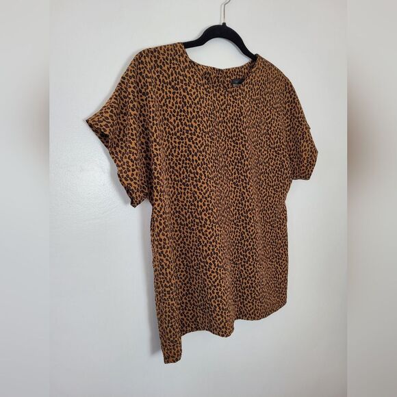 Vintage Requirements Animal Print Blouse Cheetah Size Medium Chic Career Office - Picture 6 of 9
